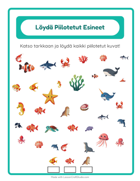 Etsi esineet – Merielämä