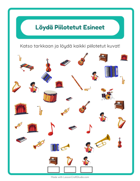 Etsi esineet – Musiikki
