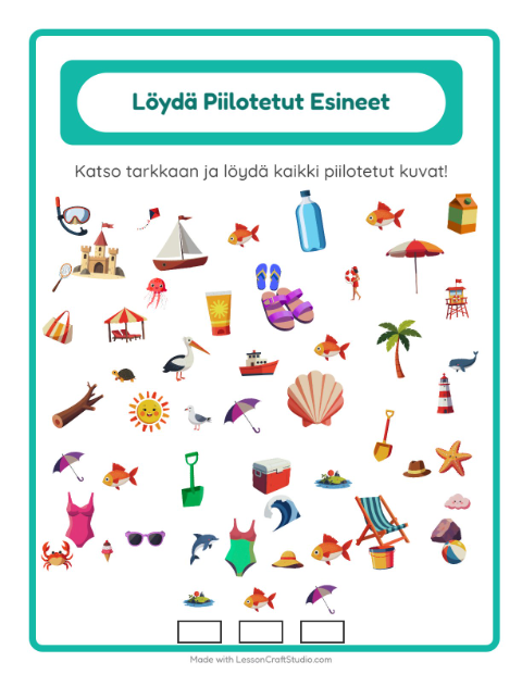 Etsi esineet – Ranta