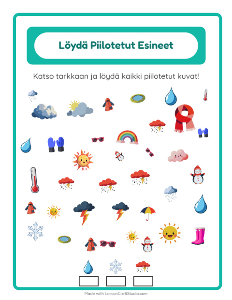 Etsi esineet – Sää