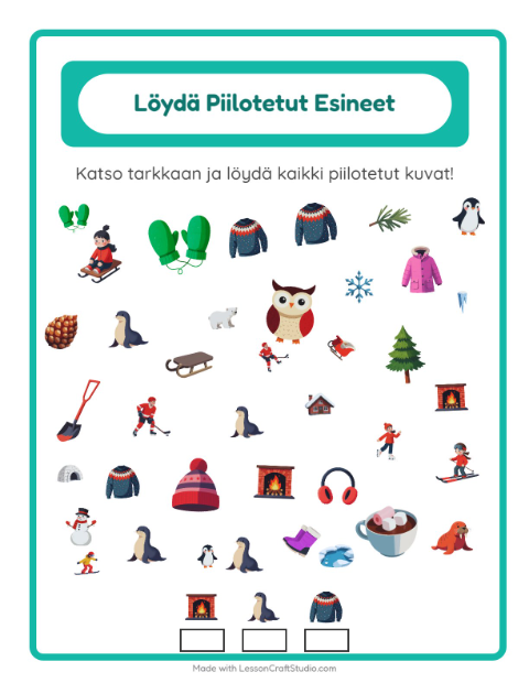 Etsi esineet – Talvi
