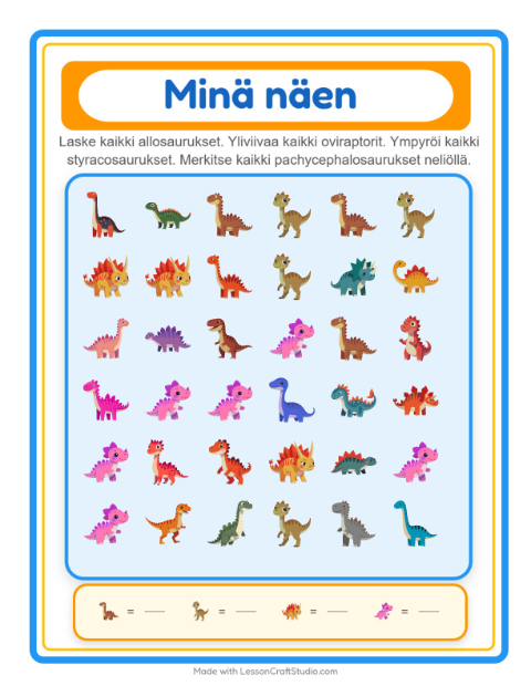 etsi-ja-laske-piilotetut-esineet-dinosaurukset