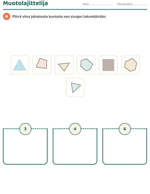 Esikatselu: Geometria-tehtäväarkki, 2. luokka