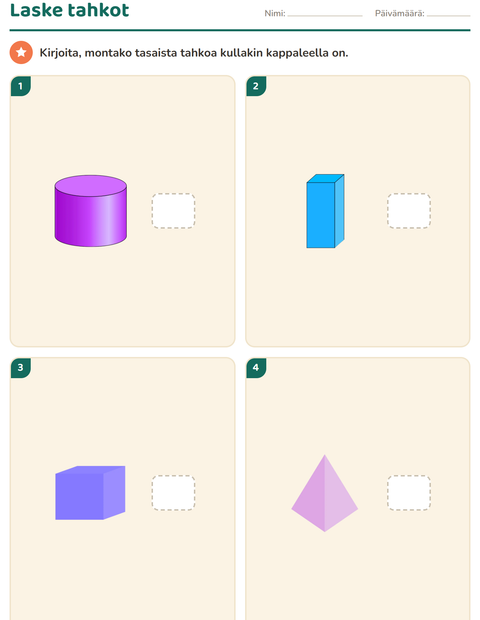 Esikatselu: Geometria-tehtäväarkki, 2. luokka
