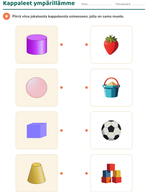 Geometria 2. luokalla – kappaleet, tahkot, särmät ja kärjet — 4