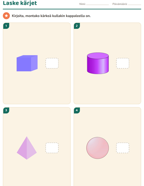 Esikatselu: Geometria-tehtäväarkki, 2. luokka