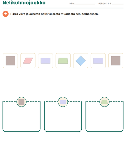 Geometria 3. luokalla – nelikulmiot, suorat kulmat, piiri ja pinta-ala — 4