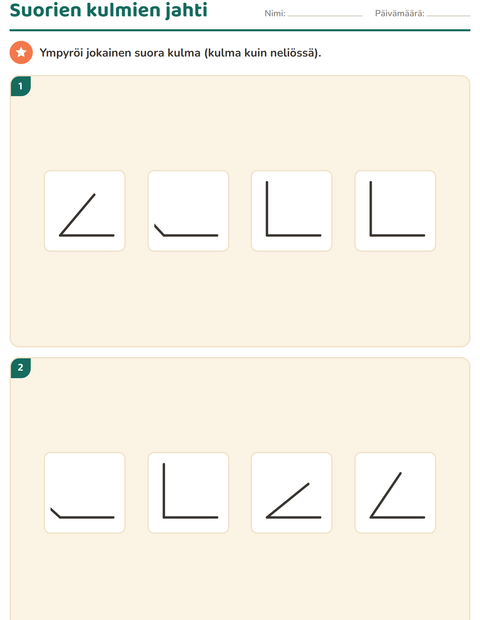 Esikatselu: Geometria-tehtäväarkki, 3. luokka
