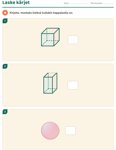 Esikatselu: Geometria-tehtäväarkki, 2. luokka