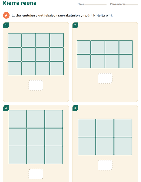 Esikatselu: Geometria-tehtäväarkki, 3. luokka