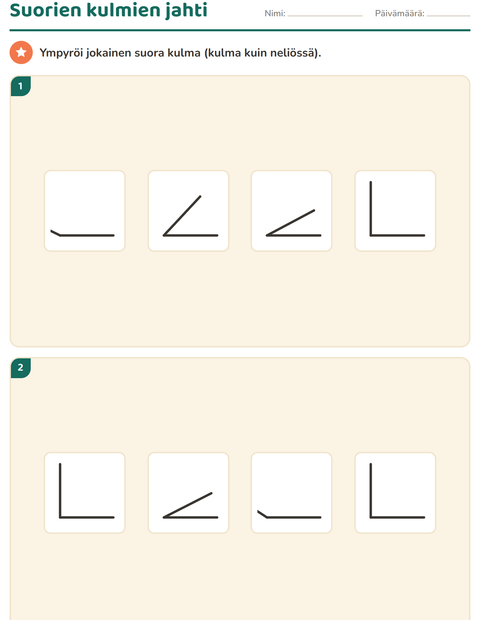 Esikatselu: Geometria-tehtäväarkki, 3. luokka