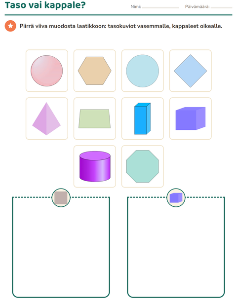 Esikatselu: Geometria-tehtäväarkki, 2. luokka