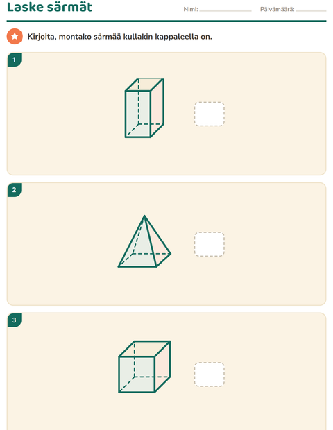 Esikatselu: Geometria-tehtäväarkki, 2. luokka