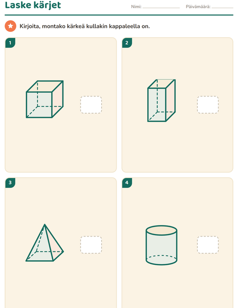 Esikatselu: Geometria-tehtäväarkki, 2. luokka