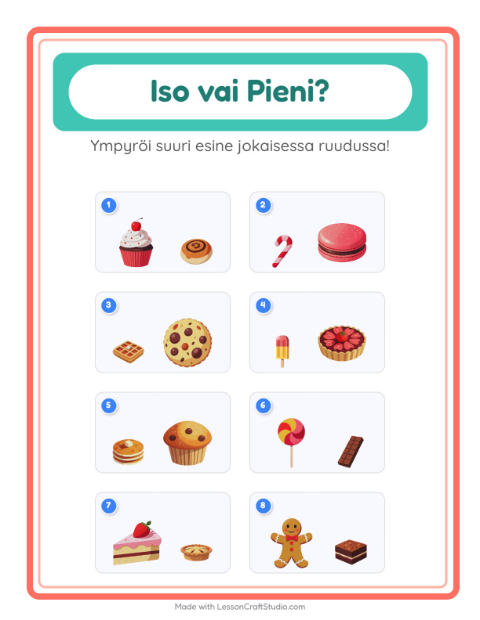 Iso vai pieni – Jälkiruoat ja makeiset