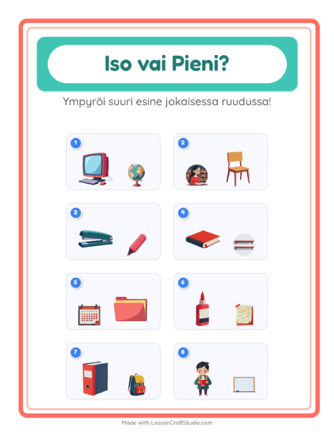 Iso vai pieni – Luokkahuone