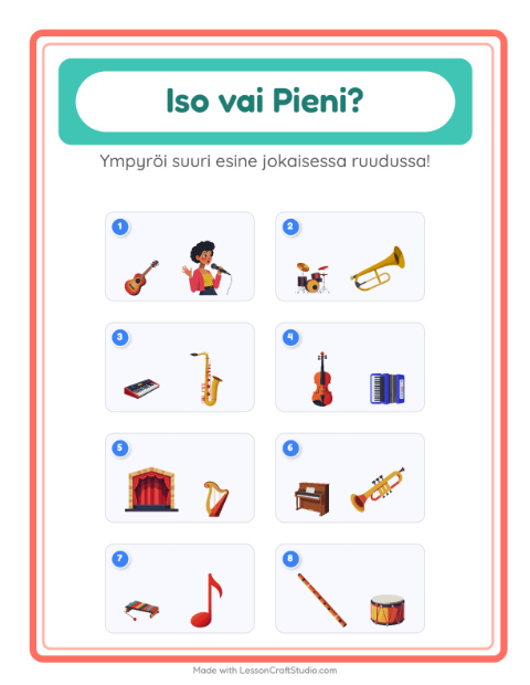 Iso vai pieni – Musiikki