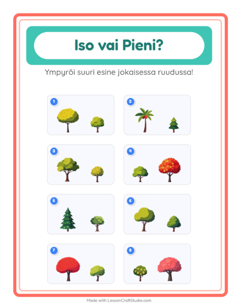 Iso vai pieni – Puut