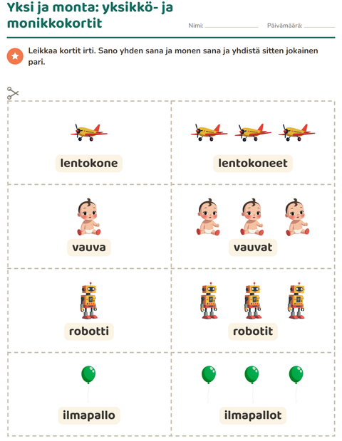 Esikatselu: Kuvakortit-tehtäväarkki, aiheena Lelut, Esiopetus