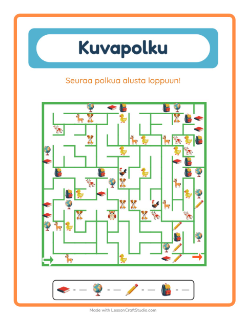 Kuvalabyrintti – Luokkahuone