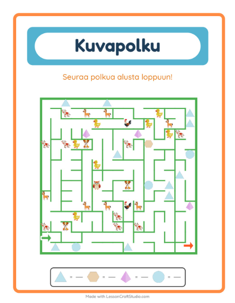 Kuvalabyrintti – Muodot