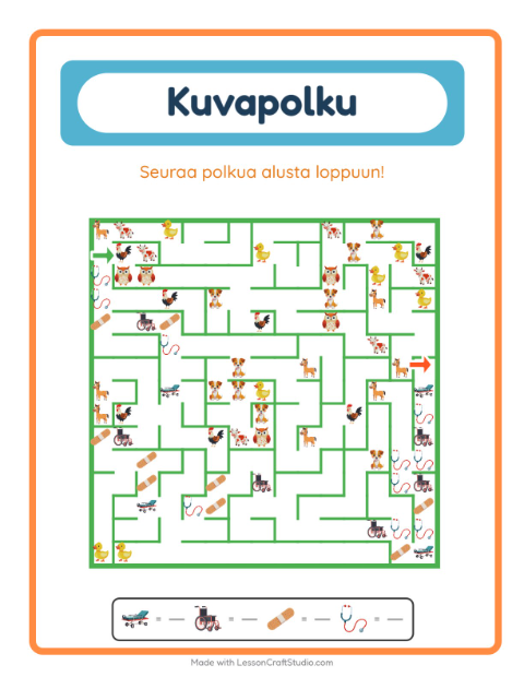 Esikatselu: Kuvalabyrintti: Sairaala – esikouluikäisille