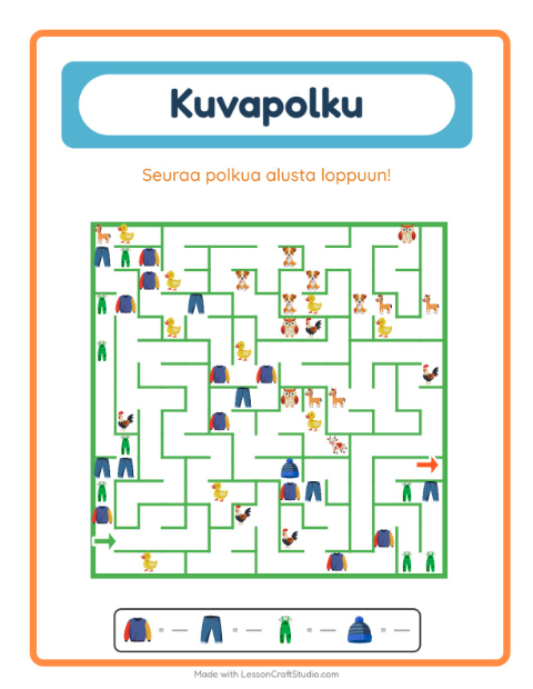 Kuvalabyrintti – Vaatteet