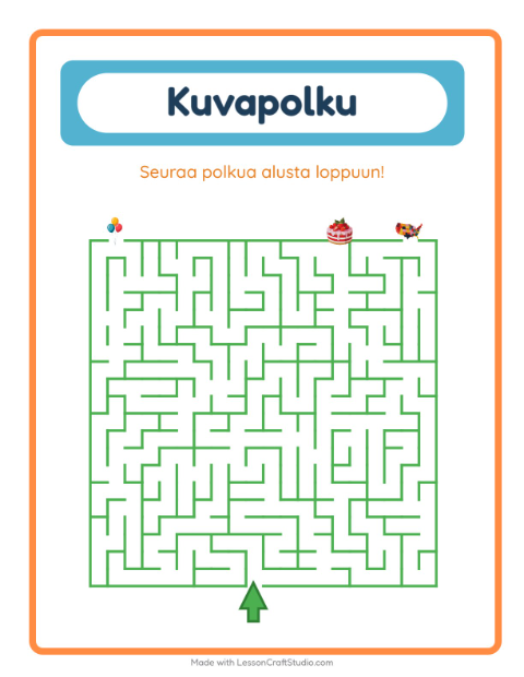 Esikatselu: Kuvapolku-tehtäväarkki, aiheena Heinäkuun 4., Esiopetus