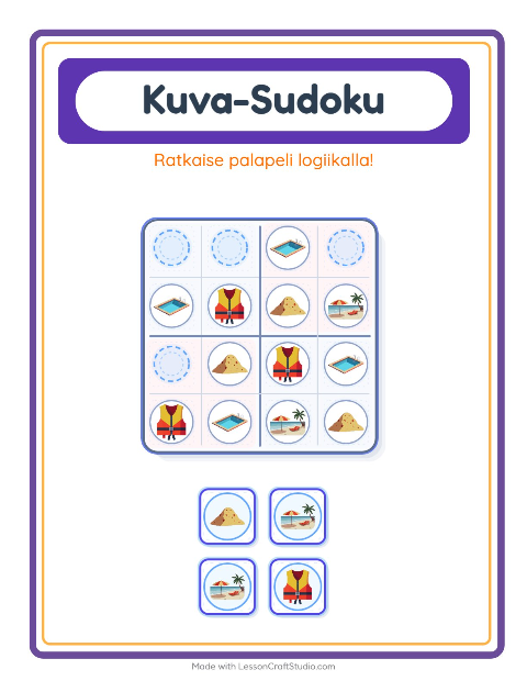 Kuvasudoku (helppo) – Kesä