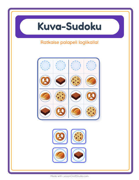 Kuvasudoku (helppo) – Leipomo