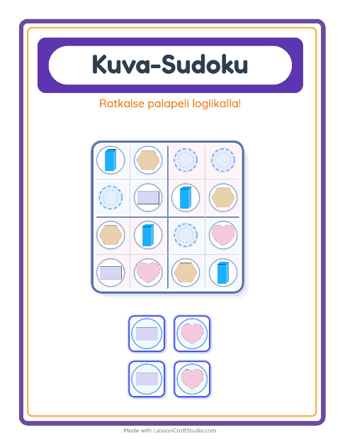 Kuvasudoku (helppo) – Muodot