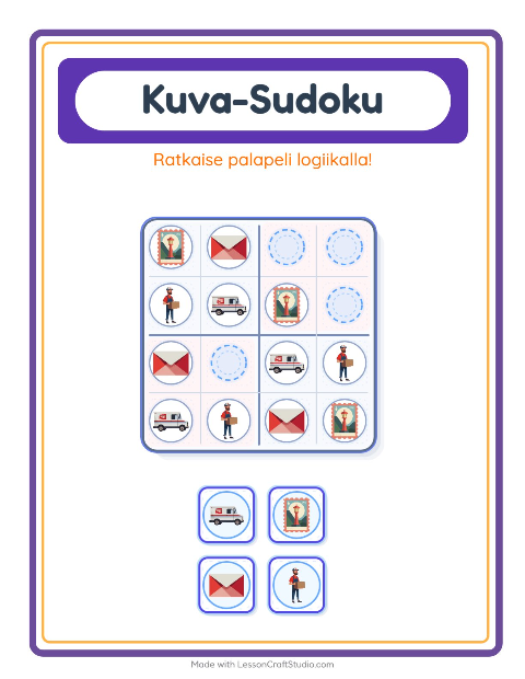 Kuvasudoku (helppo) – Postitoimisto