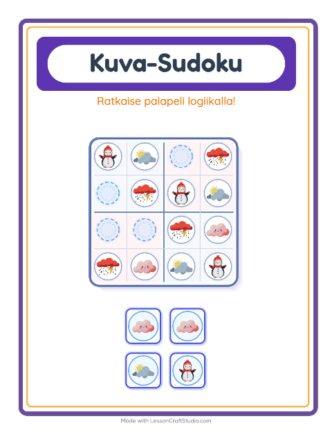 Kuvasudoku (helppo) – Sää