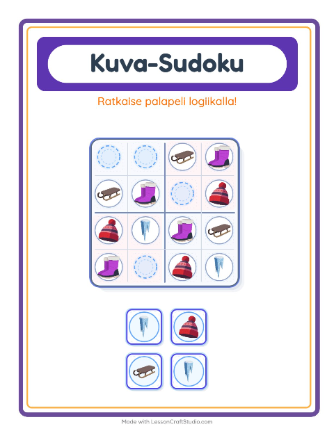 Kuvasudoku (helppo) – Talvi