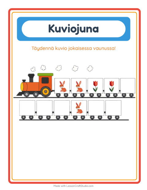 Esikatselu: AABB-kuvio: Kevät – esikouluikäisille