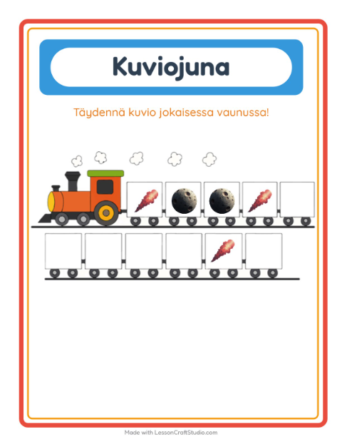 Esikatselu: ABB-kuvio: Avaruus – esikouluikäisille