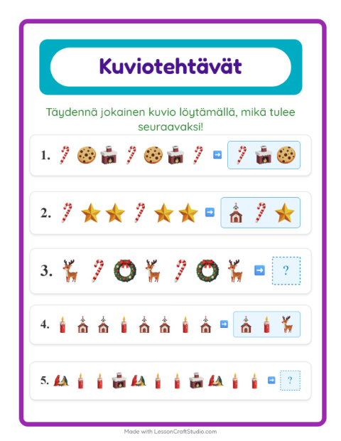 Kuviotehtävä – Joulu