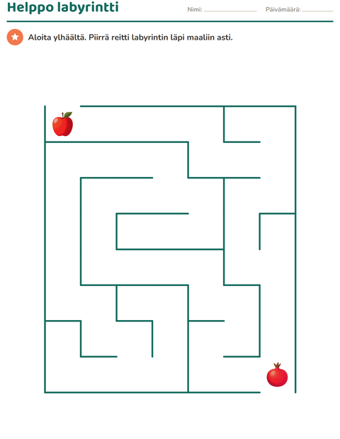 Helppo labyrintti pienille