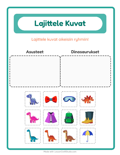 Lajittele kuvat: Asusteet ja Dinosaurukset