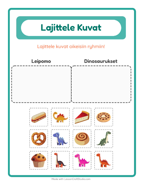 Lajittele kuvat: Leipomo ja Dinosaurukset