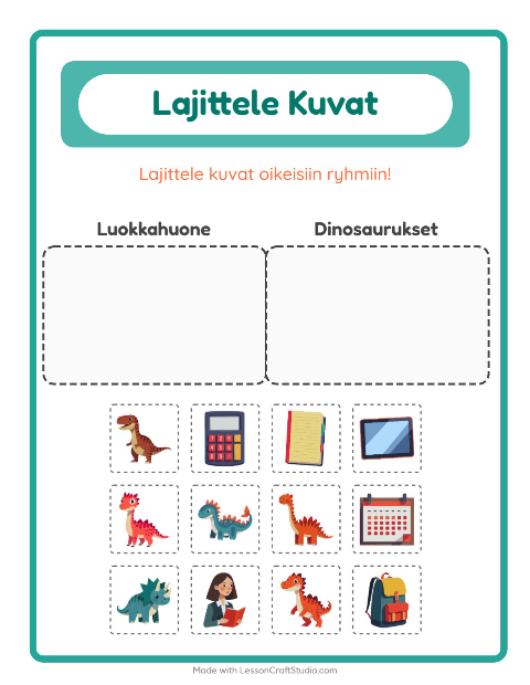 Lajittele kuvat: Luokkahuone ja Dinosaurukset