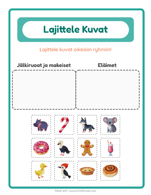 Lajittele kuvat: Jälkiruoat ja makeiset ja Eläimet