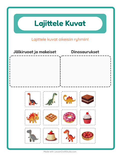 Lajittele kuvat: Jälkiruoat ja makeiset ja Dinosaurukset