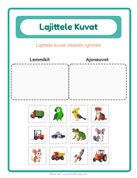 Lajittele kuvat: Lemmikit ja Ajoneuvot
