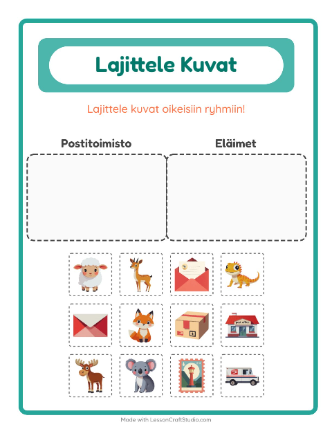 Lajittele kuvat: Postitoimisto ja Eläimet