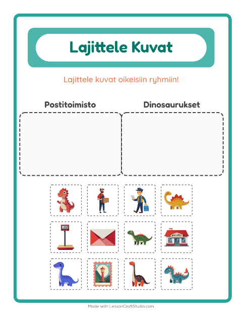 Lajittele kuvat: Postitoimisto ja Dinosaurukset
