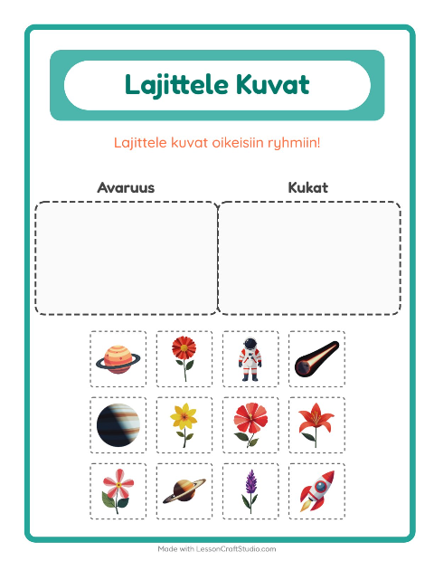 Lajittele kuvat: Avaruus ja Kukat