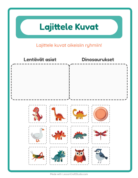 Lajittele kuvat: Lentävät asiat ja Dinosaurukset