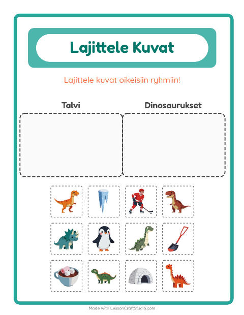 Lajittele kuvat: Talvi ja Dinosaurukset