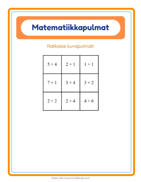 Matematiikkapulma, yhteenlasku – Hyönteiset ja ötökät